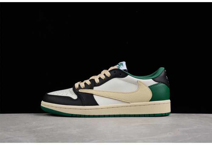aj1 st travis scott x air jordan 1 retro  low green black dm7866-128
