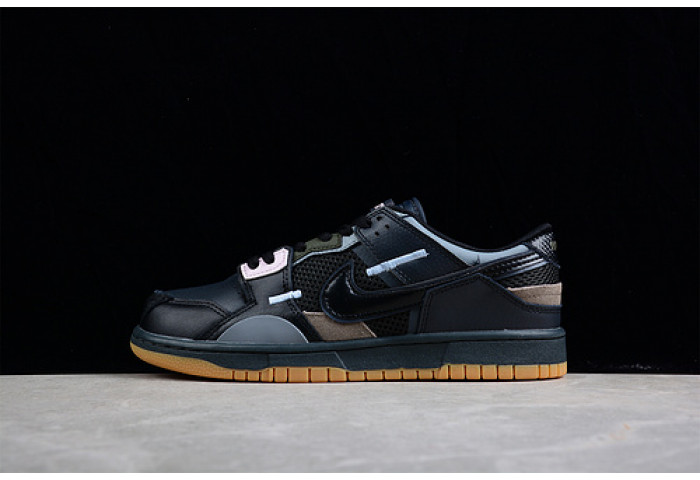 nike dunk low scrap black gum   db0500-001
