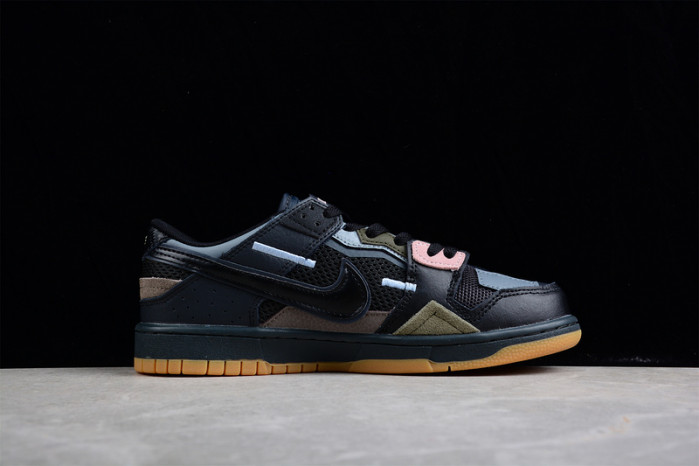nike dunk low scrap black gum   db0500-001