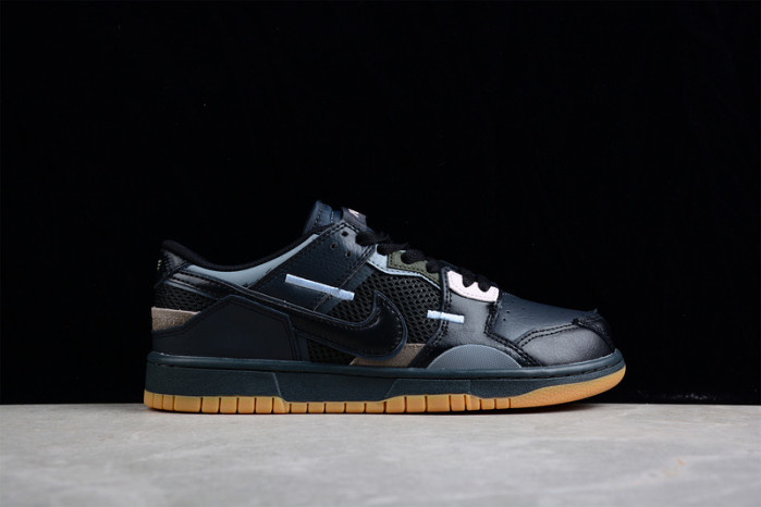nike dunk low scrap black gum   db0500-001